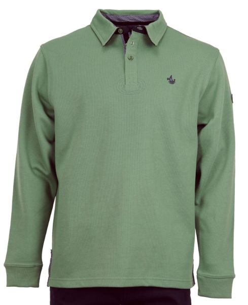 Image de Sweat shirt col polo 2 XL VERT MOUSSE