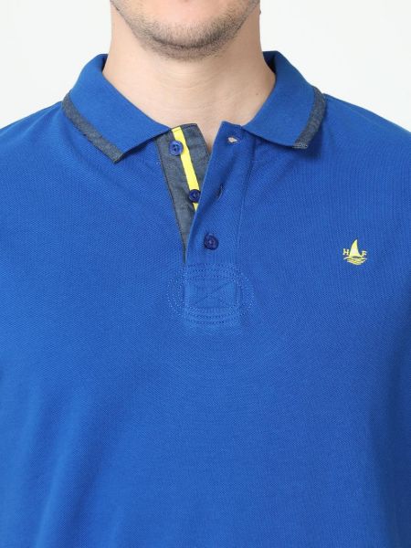 Image de Polo uni coton piqué M COBALT