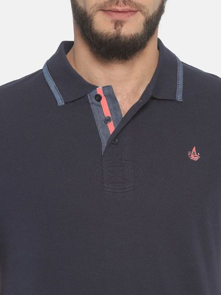 Image de Polo uni coton piqué 3 XL MARINE/ CORAIL