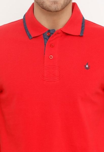 Image de Polo uni coton piqué S ROUGE