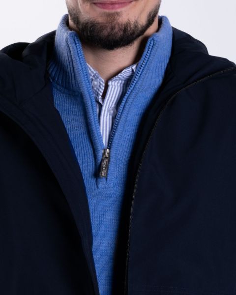 Image de Veste coupe-vent capuche unité 4 XL BLEU NUIT