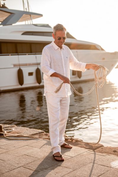 Image de Chemise lin unie 4 XL BLANC