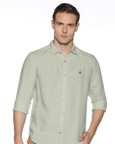 Image de Chemise lin unie 4 XL CELADON