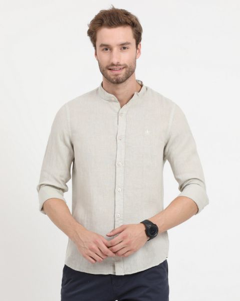 Image de Chemise lin unie col Mao 4 XL NATUREL