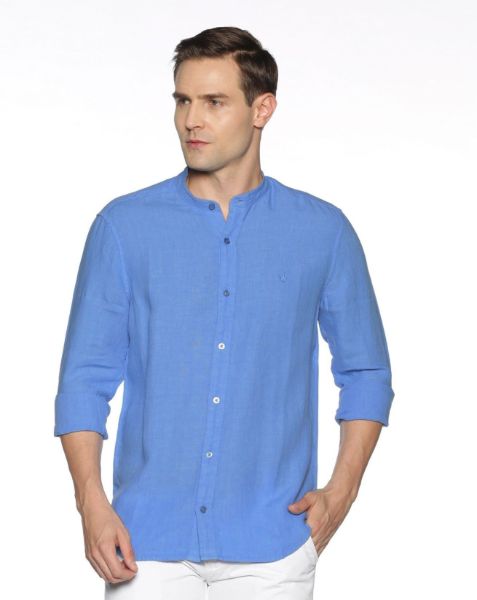 Image de Chemise lin unie col Mao M ROYAL