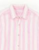 Image de Chemise en lin manches longues larges rayures 2 XL ROSE