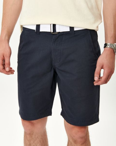 Image de Bermuda chino 44 MARINE/ BLANC
