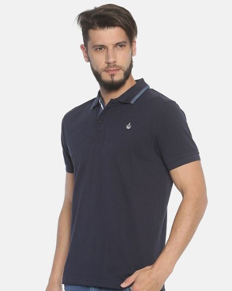Image de Polo uni coton piqué 4 XL MARINE/ BLANC