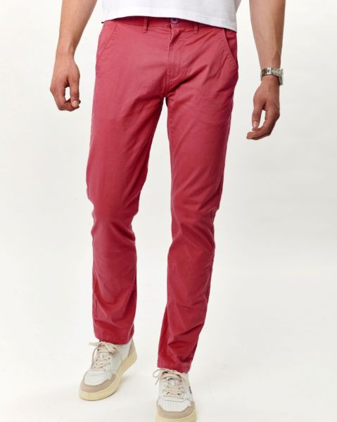 Image de Pantalon coton - élasthane 42 FRAMBOISE
