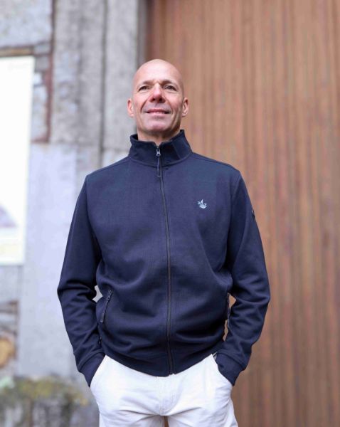 Image de Sweat shirt zippé 4 XL MARINE / CIEL