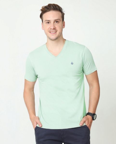 Image de T shirt coton bio-wash col V 2 XL AQUA