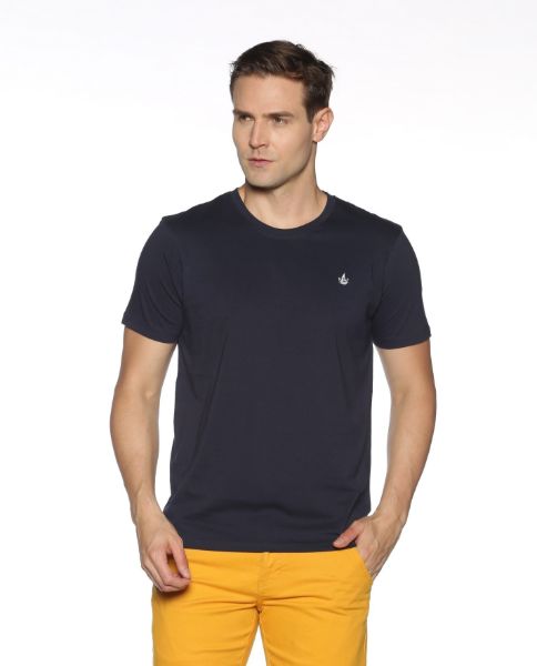 Image de T shirt coton bio-wash col rond S MARINE