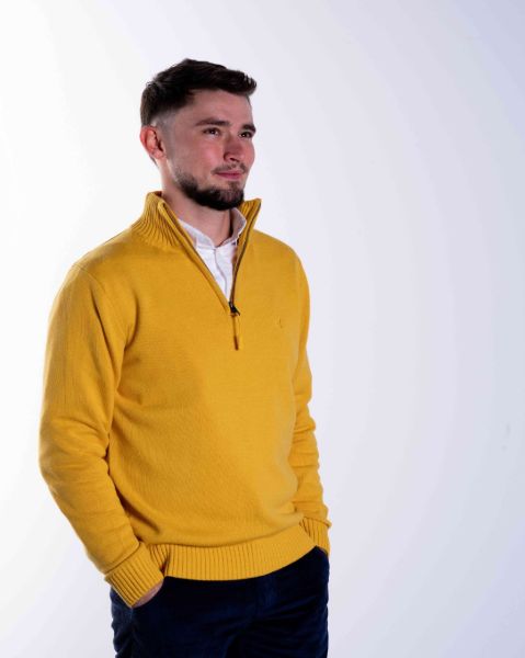 Image de Pull coton demi zip 3 XL SAFRAN