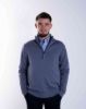 Image de Pull coton demi zip 2 XL ARDOISE