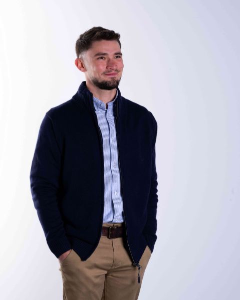 Image de Gilet coton grosses mailles S MARINE