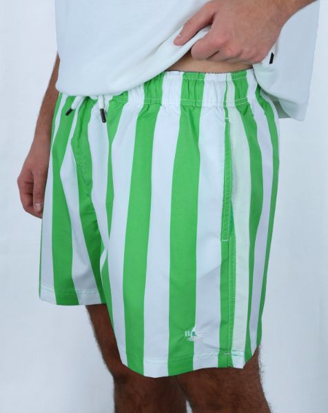 Image de Short de bain larges rayures S VERT
