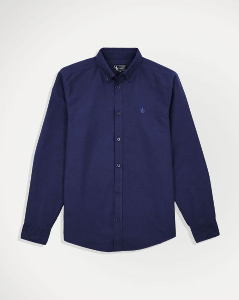 Image de Chemise regular fit Oxford unie M ROYAL