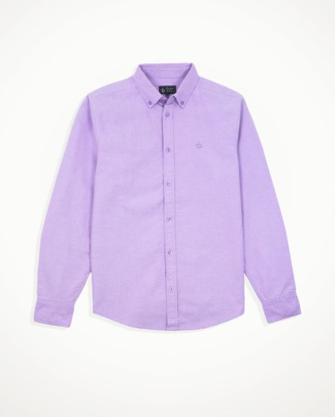 Image de Chemise regular fit Oxford unie XL LILAS