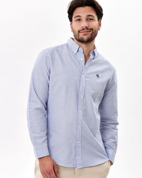 Image de Chemise regular fit Oxford fines rayures XL Campus
