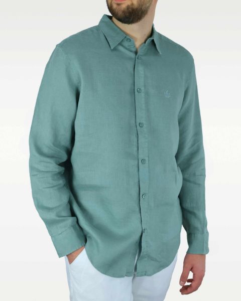 Image de Chemise lin unie 2 XL LAGON