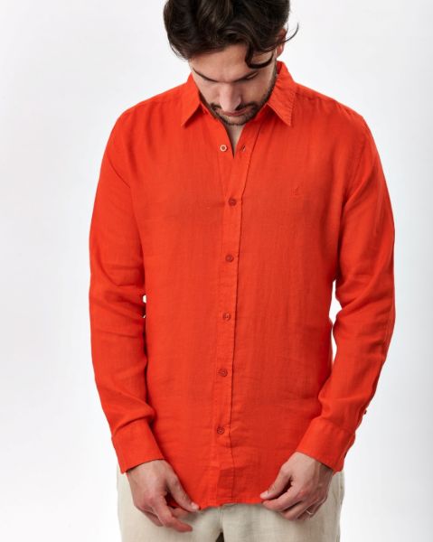Image de Chemise lin unie XL TANGERINE