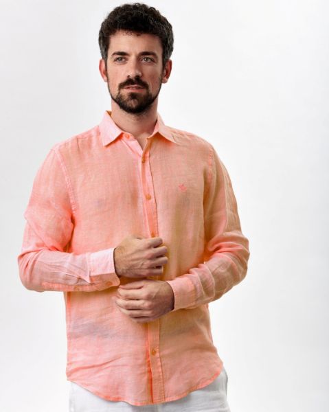 Image de Chemise lin unie 3 XL ABRICOT