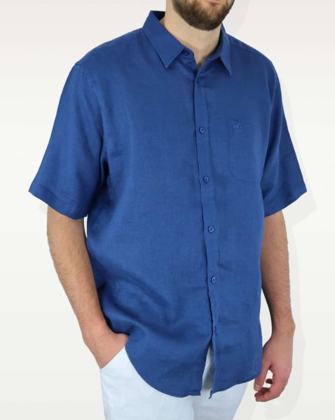 Image de Chemise lin manches courtes XL MARINE