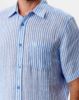 Image de Chemise en lin rayée manches courtes 2 XL CIEL