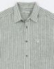 Image de Chemise en lin rayée manches courtes 2 XL KAKI