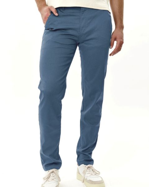 Image de Pantalon coton Lycra structuré 50 BLEU