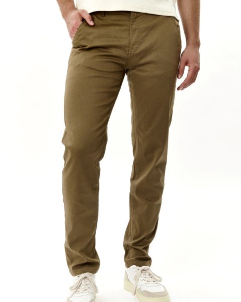 Image de Pantalon coton Lycra structuré 44 KAKI