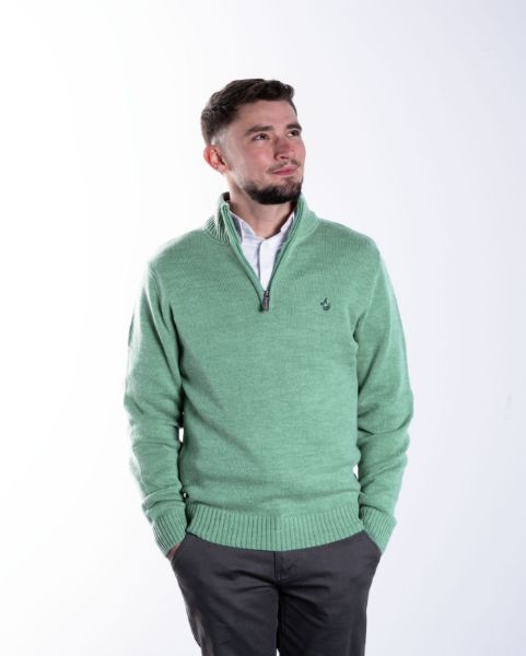 Image de Pull laine col camionneur 3 XL VERT MENTHE