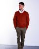 Image de Pull col V cahemire unité XL ROUILLE