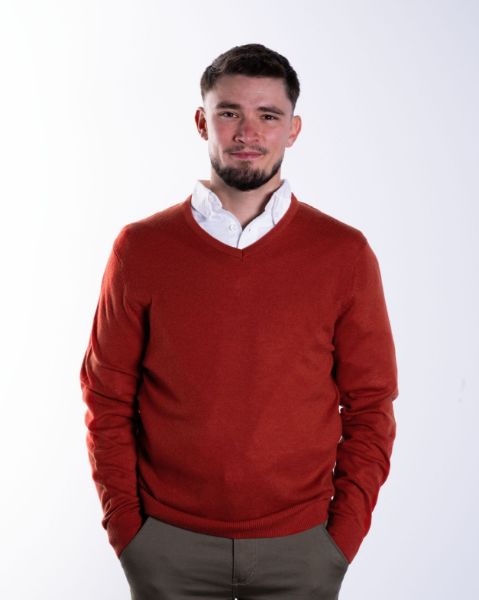 Image de Pull col V cahemire unité S ROUILLE