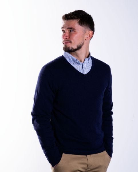 Image de Pull col V cahemire unité S MARINE