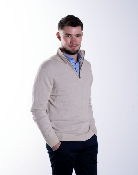 Image de Pull col camionneur cahemire unité 2 XL CREME