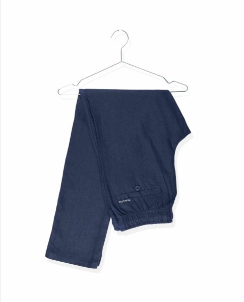 Image de Pantalon lin élastiqué 2 XL MARINE