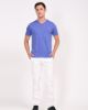 Image de T shirt coton bio-wash col V S LILAS