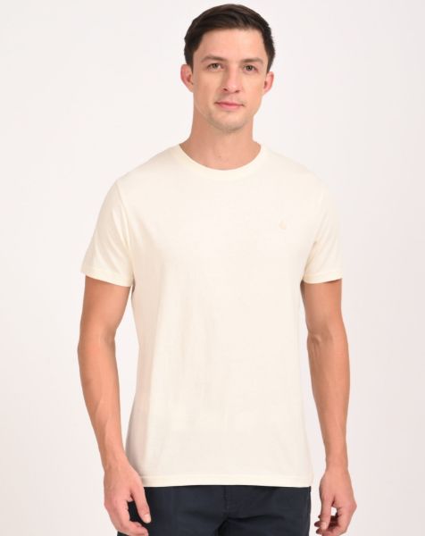 Image de T shirt coton bio-wash col rond XL CREME