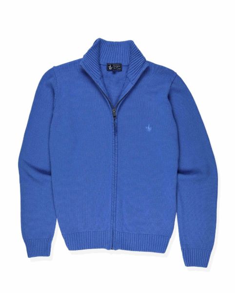 Image de Gilet coton grosses mailles L CIEL