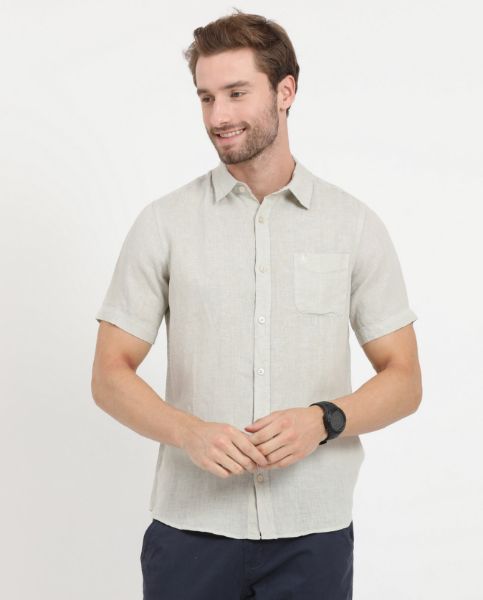 Image de Chemise lin manches courtes 3 XL NATUREL