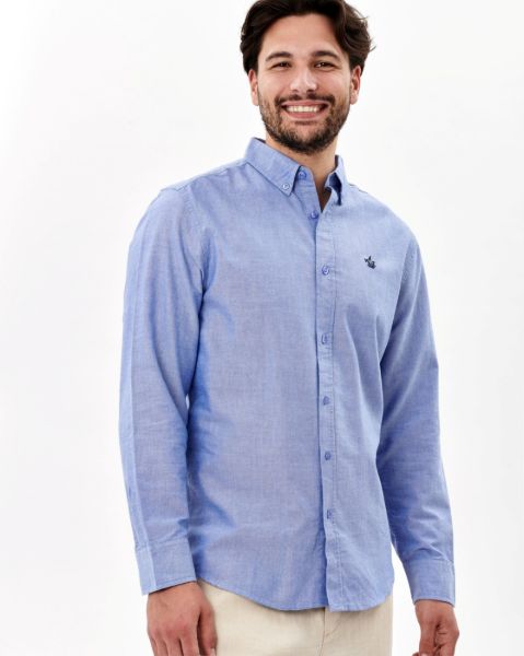 Image de Chemise regular fit Oxford unie XL MARINE
