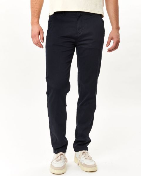 Image de Pantalon coton Lycra structuré 42 MARINE