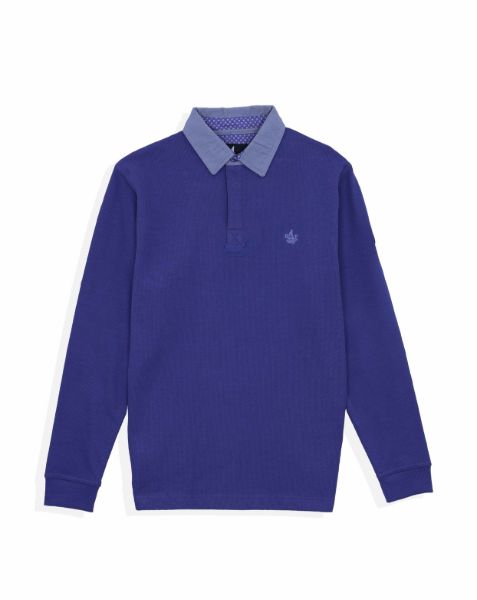 Image de Sweat shirt col polo col jeans 3 XL COBALT