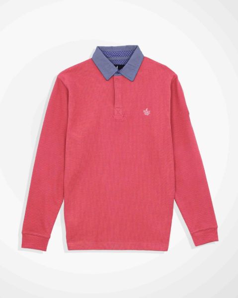 Image de Sweat shirt col polo col jeans 4 XL CORAIL