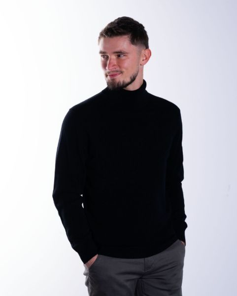 Image de Pull col roulé cahemire unité M NOIR