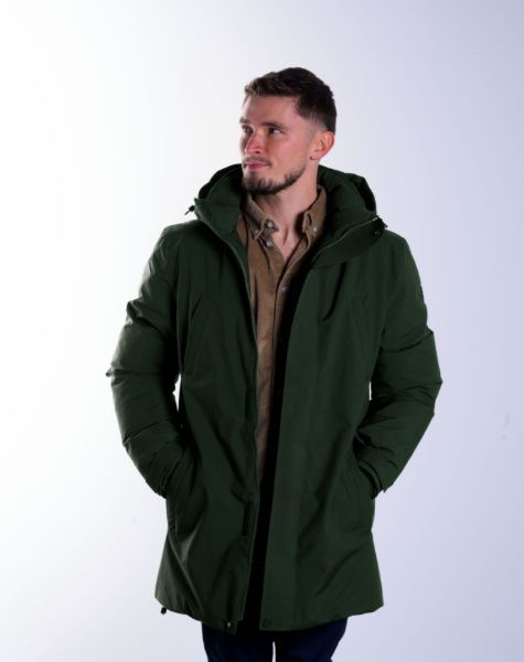 Image de Veste longue capuche zippée M KAKI