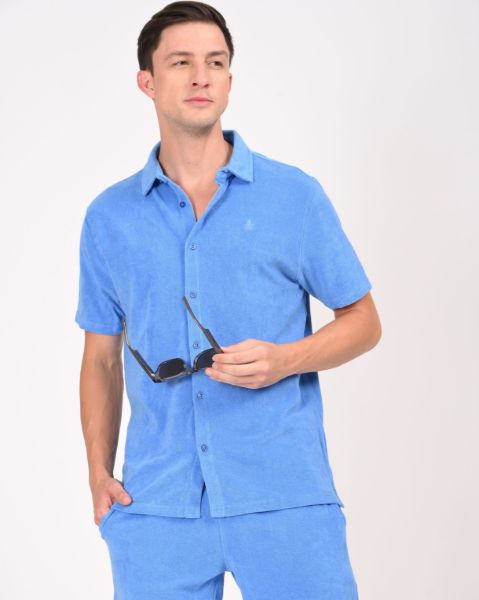Image de Polo chemise boutonné velours éponge XL LAVANDE