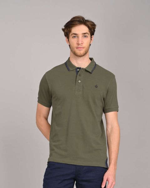 Image de Polo uni coton piqué 4 XL OLIVE