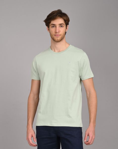 Image de T shirt coton bio-wash col rond XL CELADON